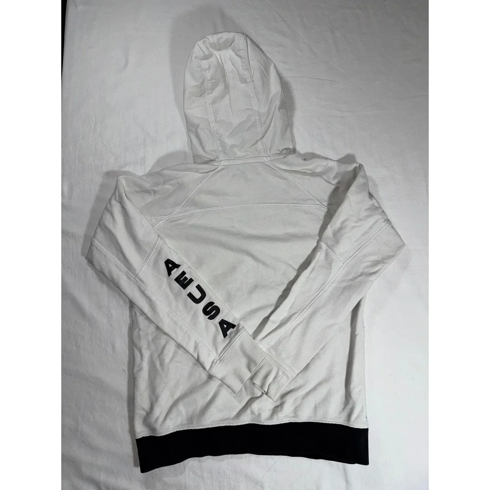 American Eagle AE USA White Black‎ Graphic Pullover Hoodie Mens Size XS